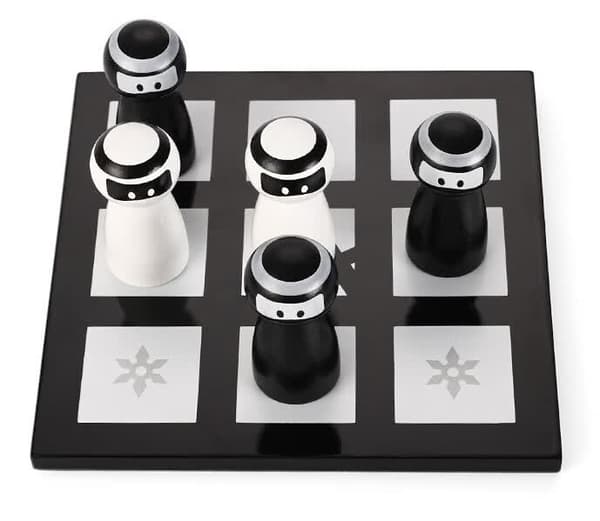 Barnpusselbordsspel leksak OX trä tic tac toe brädspel