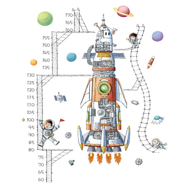 2 stk. romskip-astronauter høydemåler, pr stk