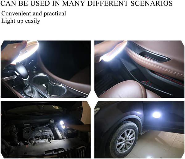 Auto Bil Lamper LED Loftlys Domelys USB Genopladelig Berøring