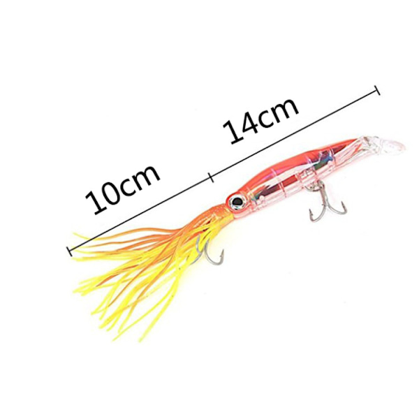Fiskedrag Fiskebete Bläckfiskjigg Fiskedrag 14cm 40g Bläckfisk