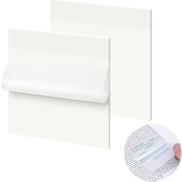 Klare Sticky Notes Post-it-lapper, Klare Vanntette Sticky