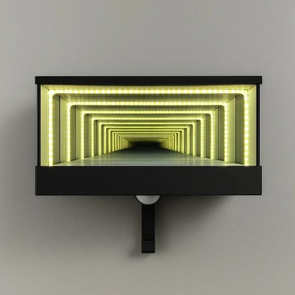 Infinitys LED Garage Nøgleholder Vægmontering LED Modelbil Displayboks Bilnøgleholder Organizer Med LED Lys Sort