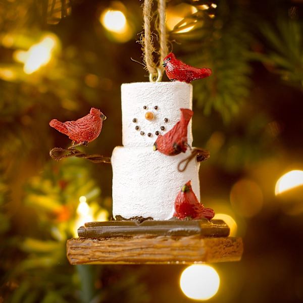2 st julgransdekorationer Snögubbe Akrylhänge scener F
