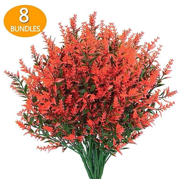8 Buketter Konstgjorda Utomhusblommor Buskar UV-Resistenta