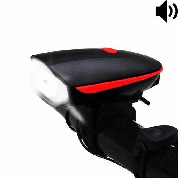 Cykelforlygte horn USB opladning advarselslys forlygte baglygte