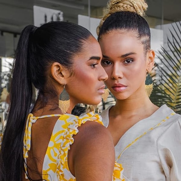 Handgjorda Statement-örhängen med pärlor i Boho-stil