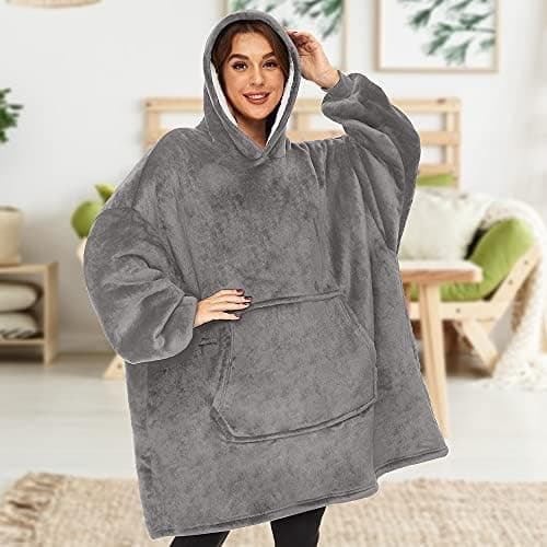 Pleddgenser - Bærbar Pledd, Supervarm for Kvinner og Menn, Oversized