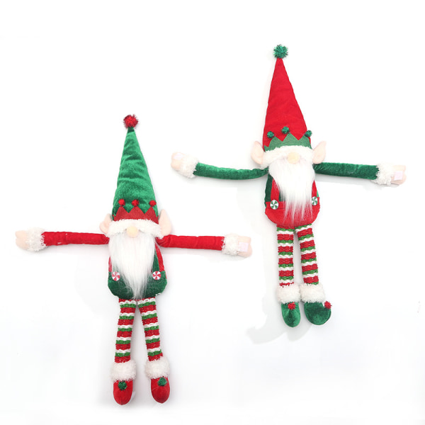 2pcs Christmas decorations elves couples curtains arm rudolph