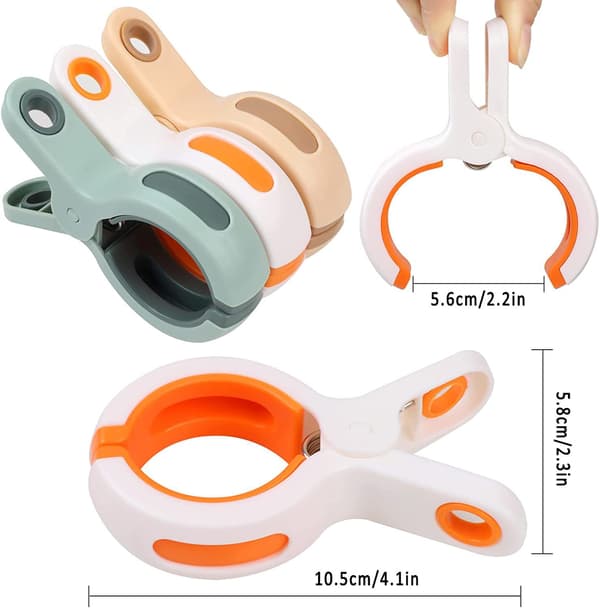 5-pack Strandhandduksklämmor för Strandstolar, Kryssningar, Strandstolsklämmor