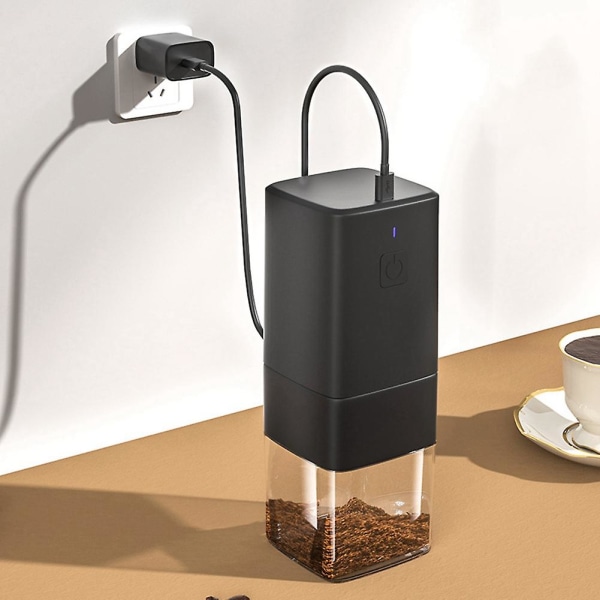 1-delt firkantet elektrisk bønnekvern kaffebønnekvern USB r