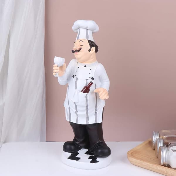 Chef Familie Model Kogeovn Model Mini Chef Statue Retro Chef Harpiks