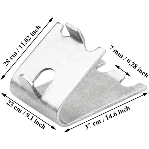 10 Pieces Stainless Square Fridge Clips, Fridge Clip Shelves, 1.5