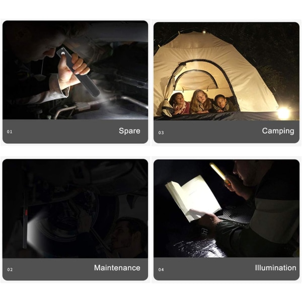 Genopladelig LED Arbejdslampe, Dobbelt Farve Combo Lys 2 i 1 Inspec