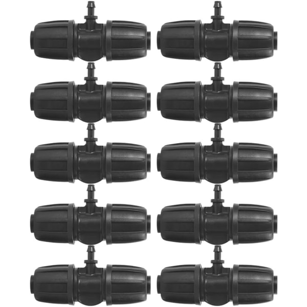10 stk. 16 mm til 4/7 Have Lås Barbed T-Forbindelse Universal Slange
