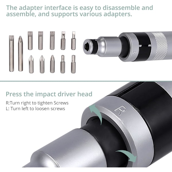 13-delt Impact Driver Bit Sæt med 1/2\" Impact Driver Bits til Hex Cross C