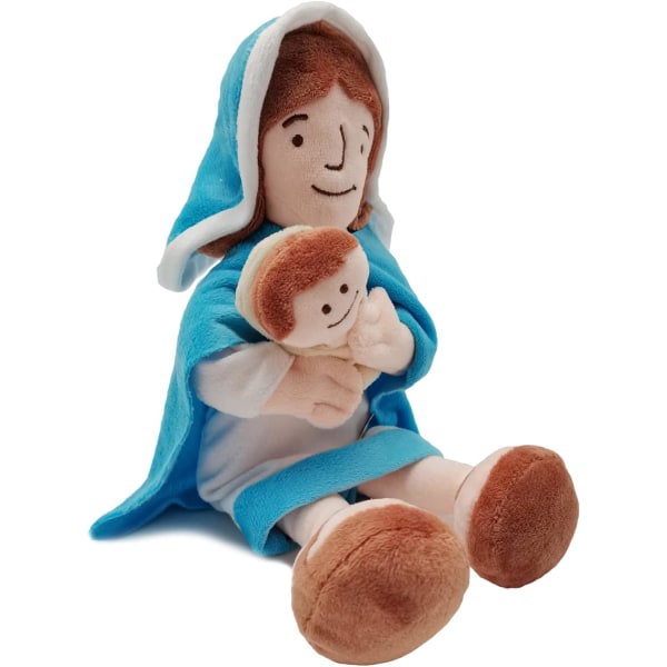 Mary Plush Mother Jesus Plush Doll with Jesus Christ Religious To