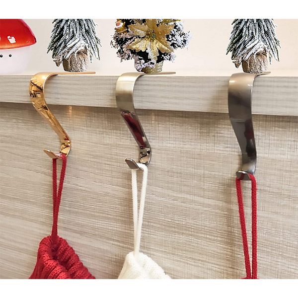 2-osainen joululahjasukan teline metalli takka sukat koukut co