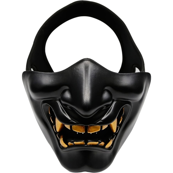 Airsoft Halv ansiktsmask, Ond Demon Monster Kabuki Samurai Hannya