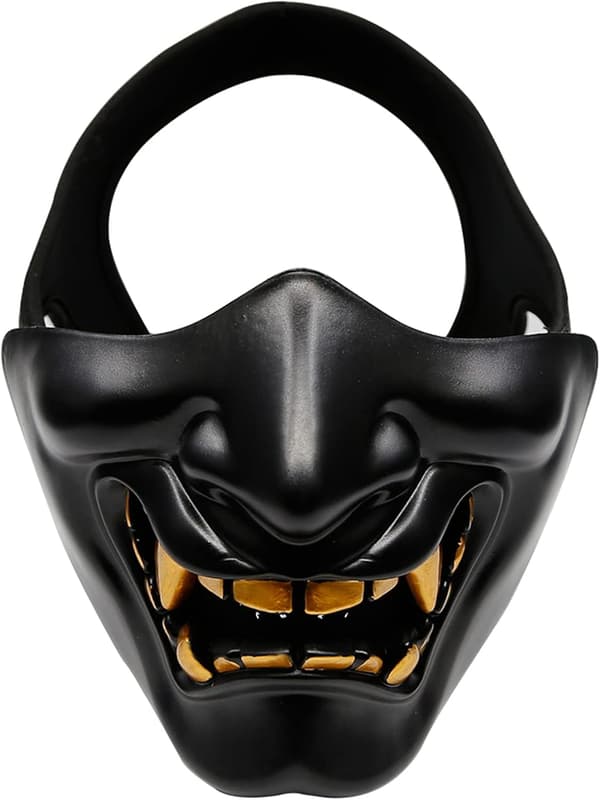 Airsoft Halvmaske, Ond Demon Monster Kabuki Samurai Hannya