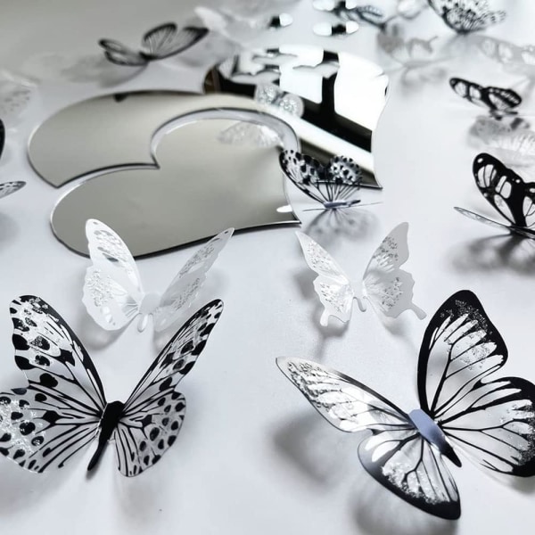36 st 3D Fjärilar Väggdekor Sovrum Väggdekor Möbler