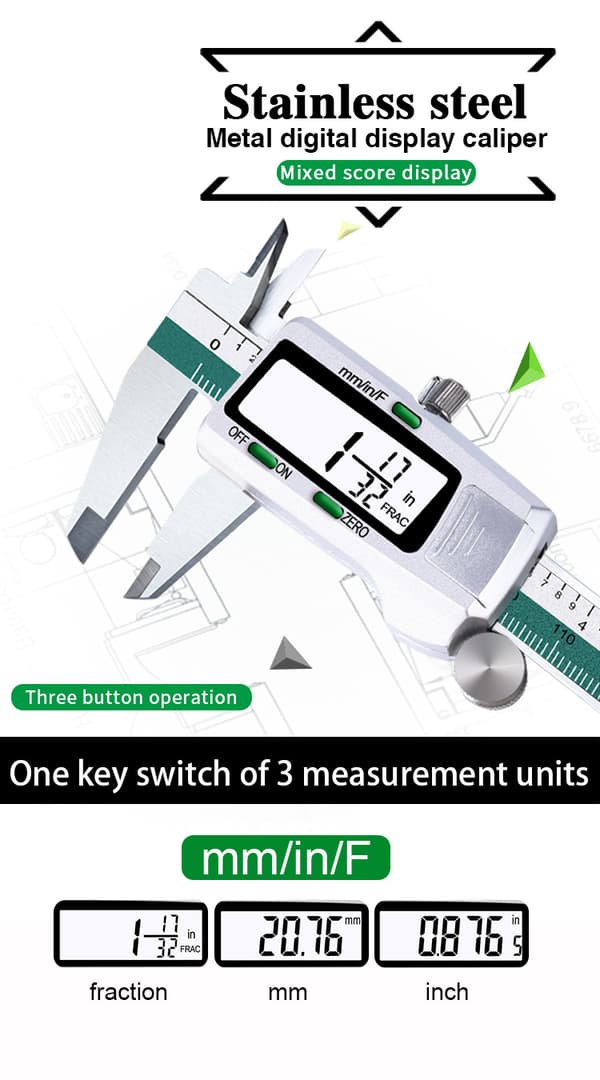 Skyvemåler, Digital Mikrometer Skyvemåler, Verni