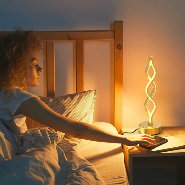 Infinity Spiral LED-pöytälamppu Musta, Himmennettävä Metalli