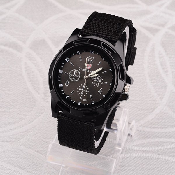 Mænds Sport Style Swiss Military Army Pilot Fabric Strap Watch