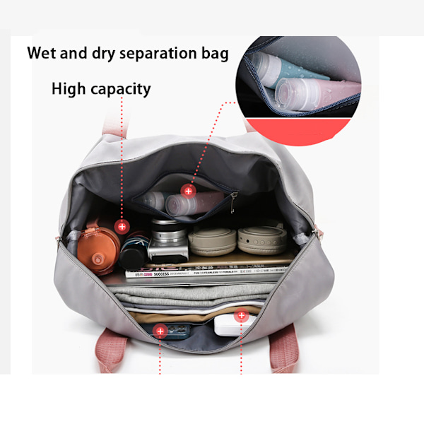 Stor Foldbar Rejsetaske, Nylon Udvidbar Weekender Lug