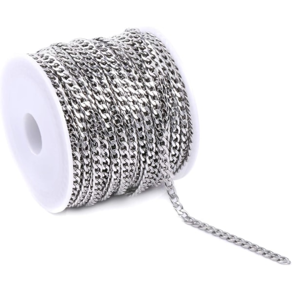 Länkkedja i rostfritt stål Gör-det-själv smyckekedja Twisted Cable Link D