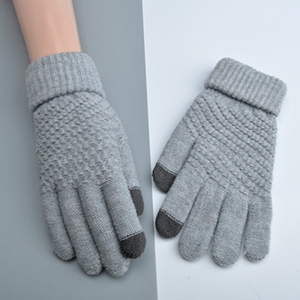 1 Par Neutrals Vinter Touchscreen Handsker Varme Fleeceforet Kn