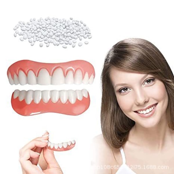 2 välitöntä viiluhammasproteesia Mukavat Ylempi Smile Hampaat Valkoinen Cos