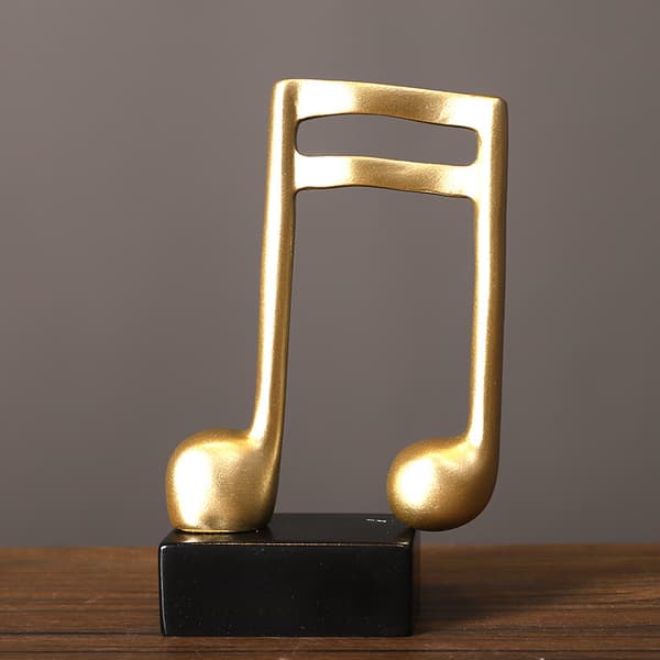 3 stk Musikknote Statue Dekorasjon Skulptur Harpiks Figur Ar DXGHC