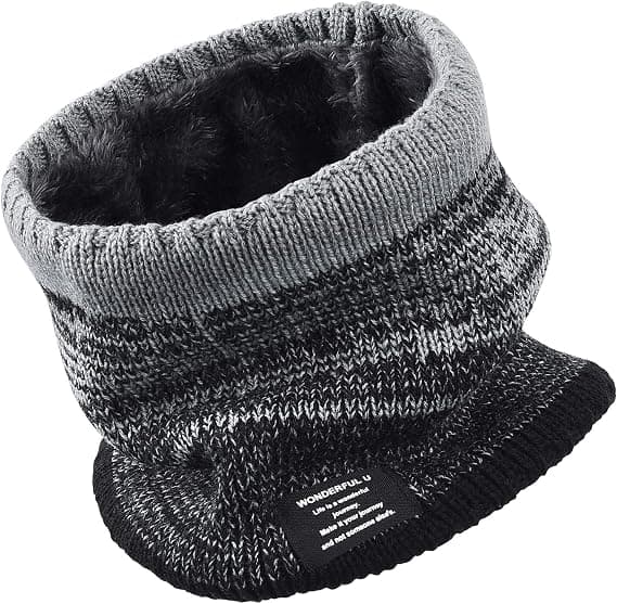 Vinterfleece Halsvarmer - Termisk Halsgaiter Varm Strikket
