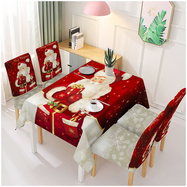 5-delad julbord, stol, tebord, dukning
