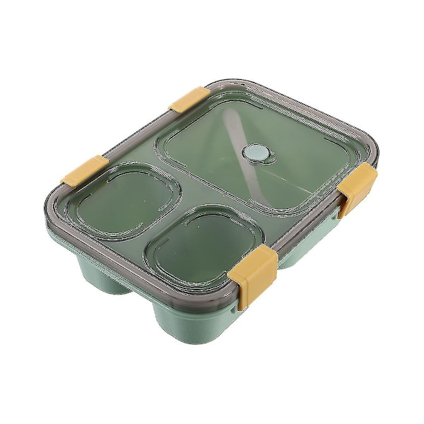 Dww-1st 3-grid Plast Lunchbox Måltidsbehållare med sked Mi DXGHC