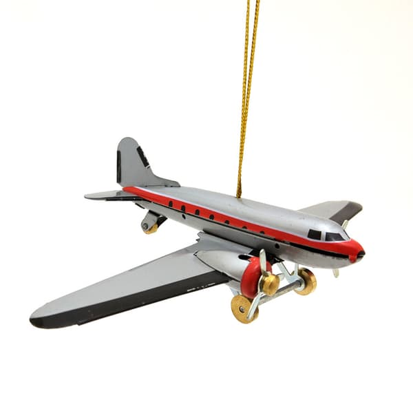 Jern nostalgisk retro legetøj Boeing fly julepynt DXGHC