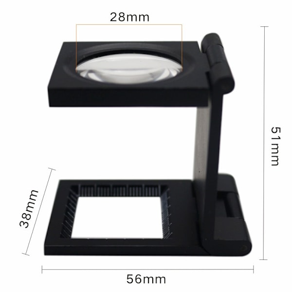 Metall Linneprovförstoringsglas 10x Glaslins