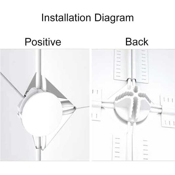 Fastgørelsesdel Connector til Plastikkabinet 40 stk. hvid opbevaring