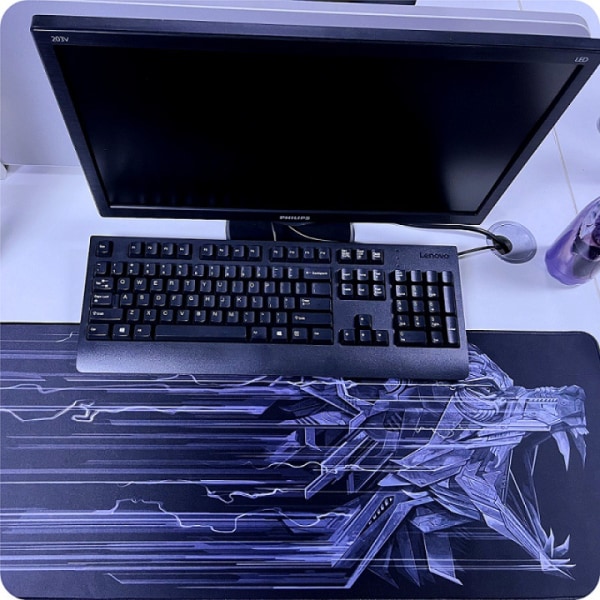 Gaming Mousepad 900x400mm - Ekstra Stor Stof Gamer Bordmåtte, N