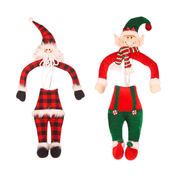 2 st julgransdekorationer, tomte, docka, tomtar, Chris