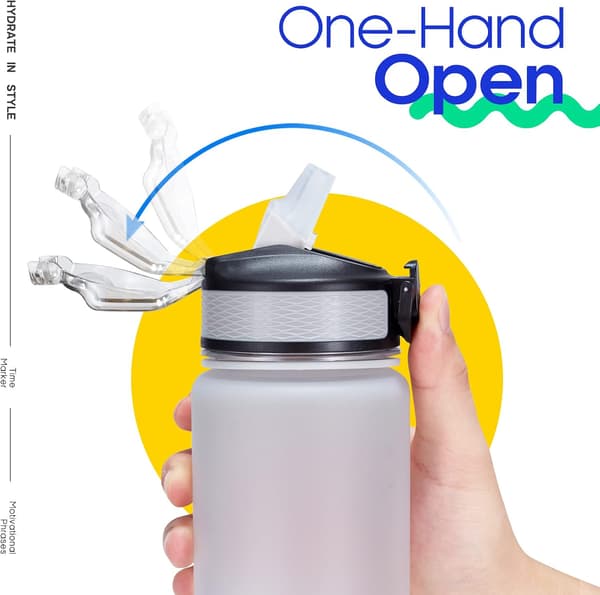32oz Läcksäker BPA-fri Vattenflaska med Tidsmarkering &