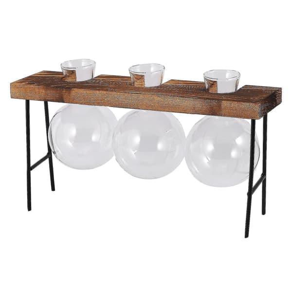 Glasflaska Transparent Vas Träram Café DXGHC