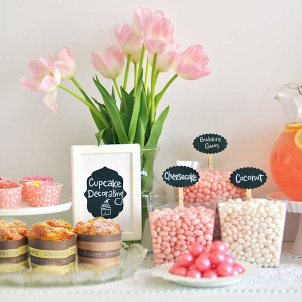 Falska Cupcakes Simulering Strö Dekorativ Matkaka Blandad Lek