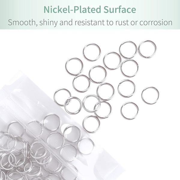 500 kpl 10 mm Mini Split Jump Ring - Kaksoislenkit, Pieni Metalli