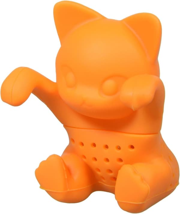 Lösa Katt Silikon Teinfuser Orange - 1 st