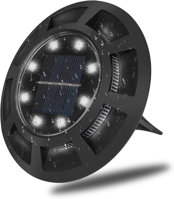 Vita solcellslampor, solcells LED-trädgårdslampor, DXGHC