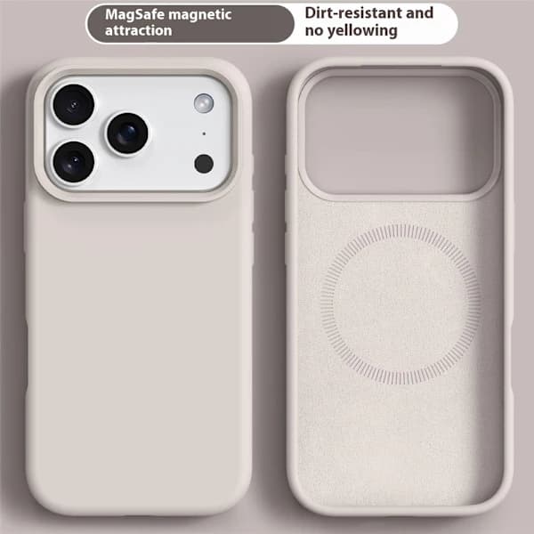 SKALO iPhone 17 Pro Max Tynt Silikondeksel - Hvit Hvit