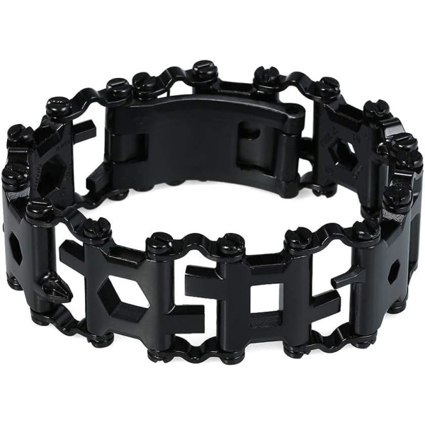 Multiverktygsarmband 29 i 1 Svart Vänlig Glansfull Armband Wristba