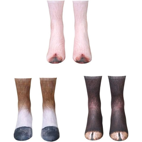 Animal Paw Socks-Unisex 3D- printed strumpor Nyhet Animal Paws Crew