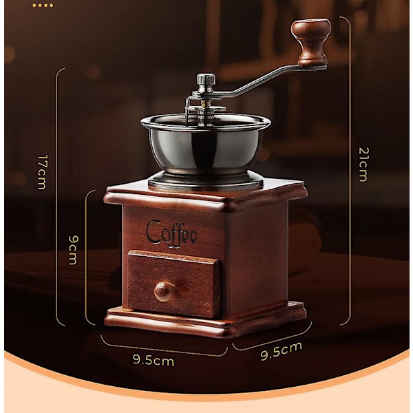 En kaffekvarn, kaffebönkvarn, handdriven kaffekvarn